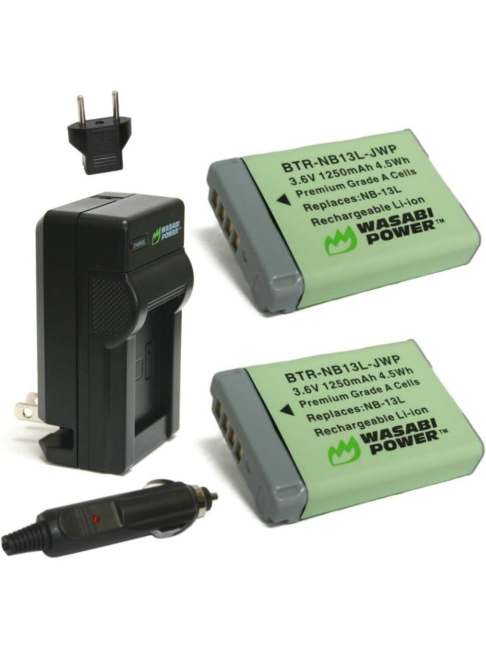 High-Capacity NB-13L Battery & Charger Set for Canon PowerShot Cameras (2-Pack)